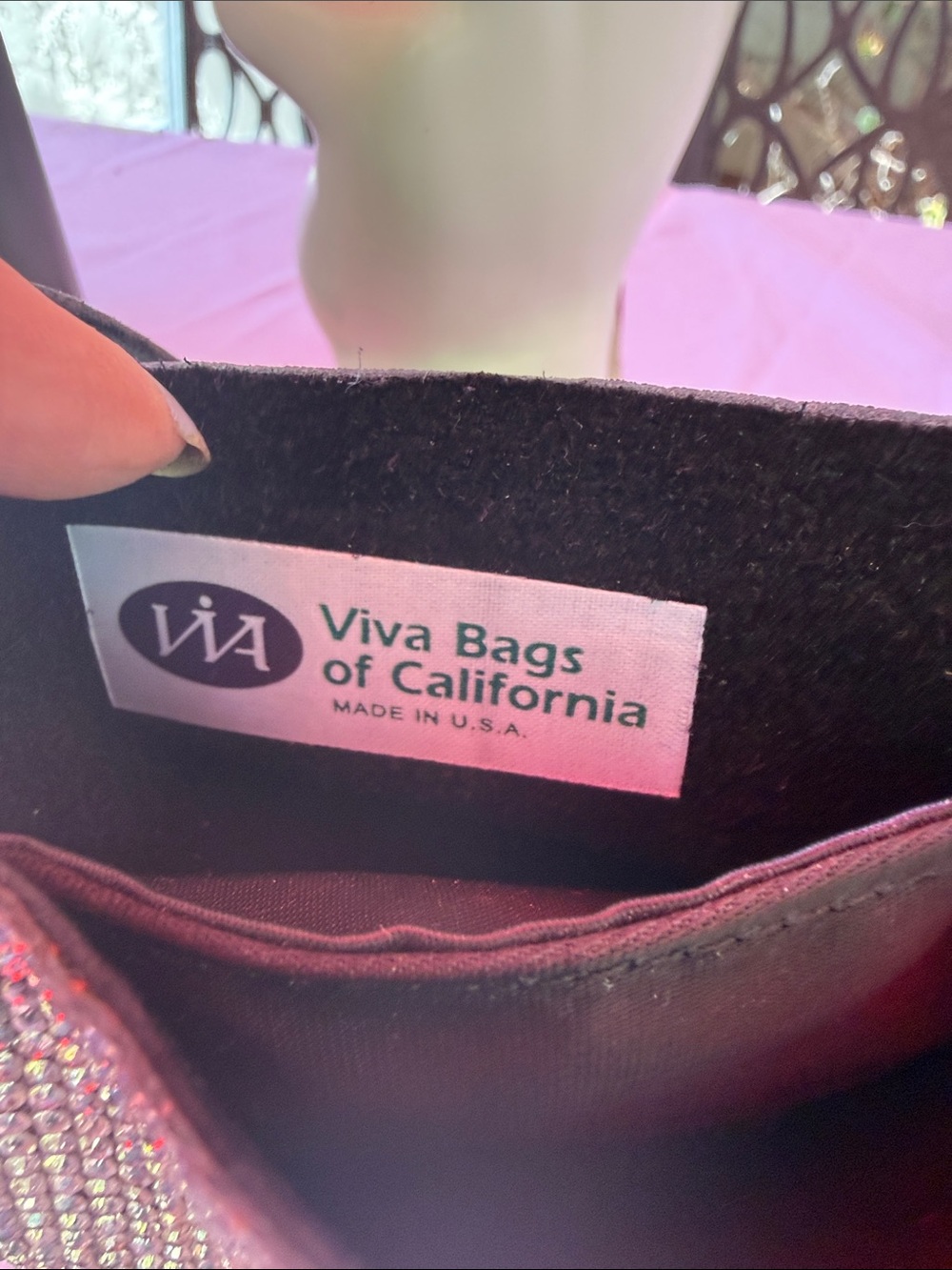Viva Bags of California Silver Rhinestone Clutch of the highest quality .